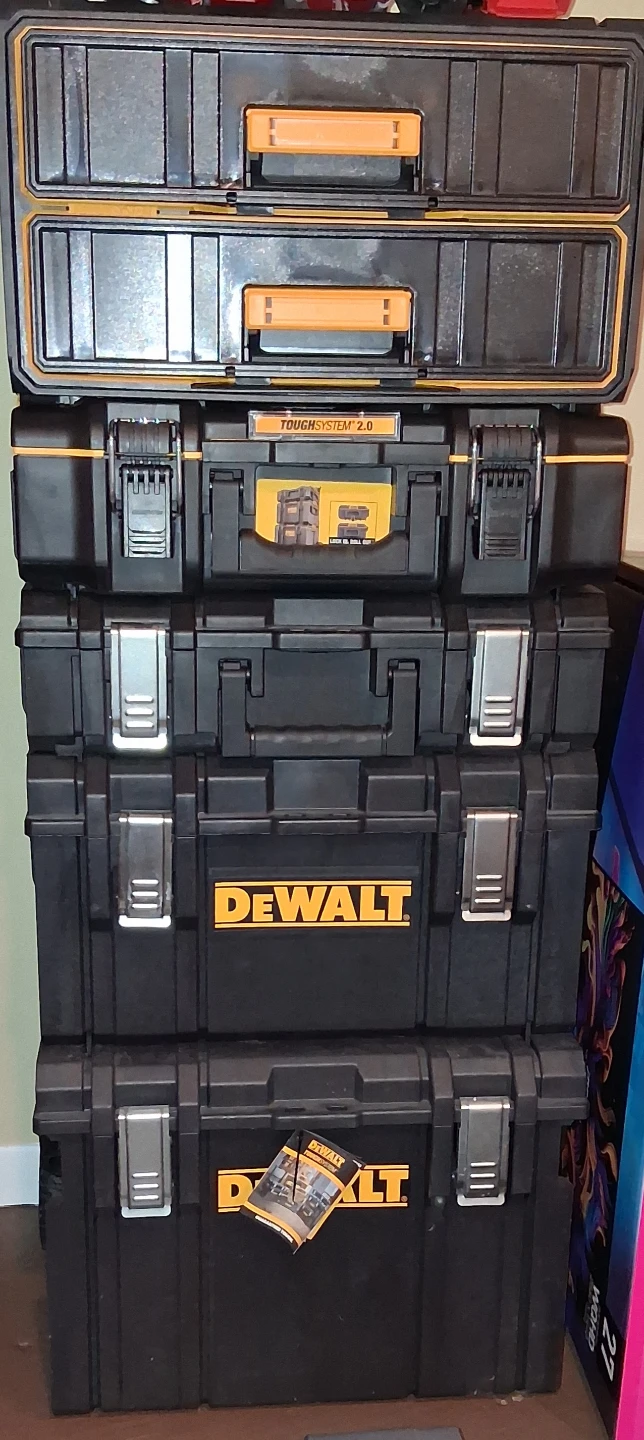 Dewalt tough storage tool boxes with dolly
