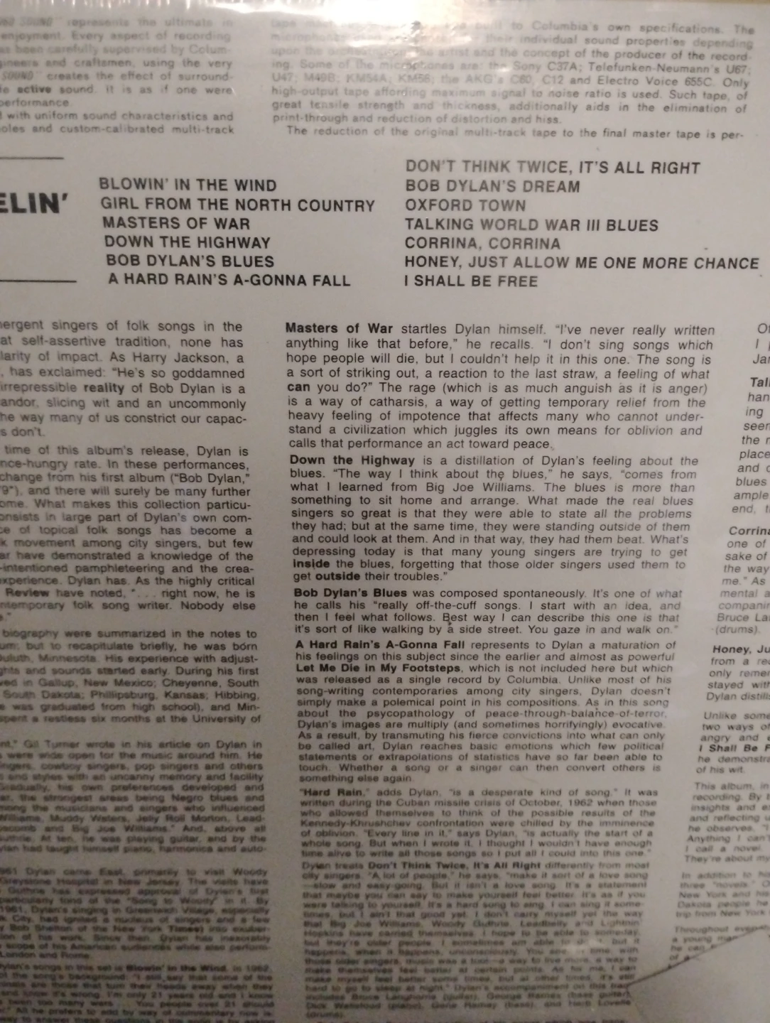 Bob Dylan - The Freewheelin' Bob Dylan Vinyl Record - photo 2