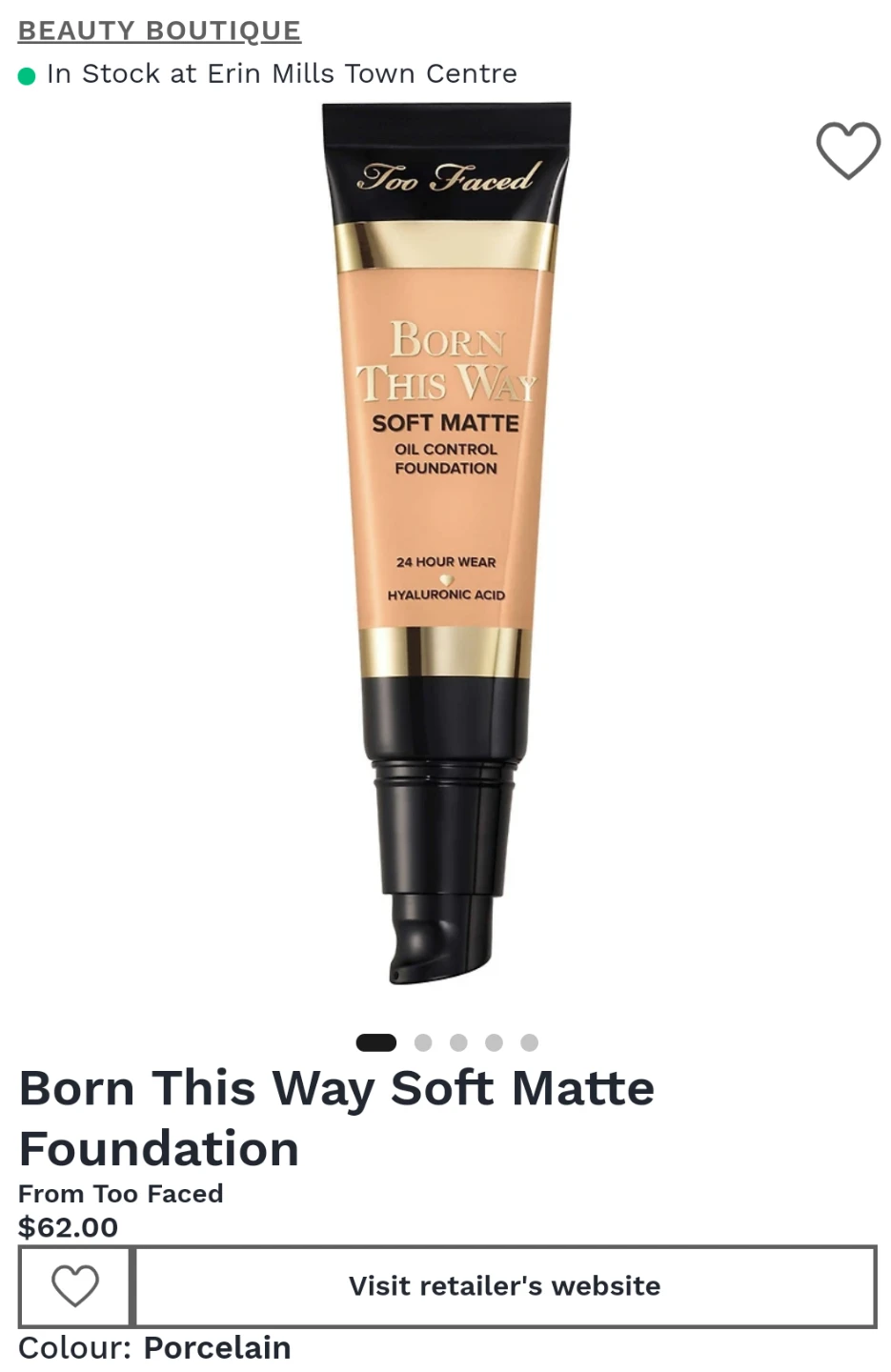 (NEW) 💋 Too Faced - Porcelain - Soft Matte Foundation - photo 5
