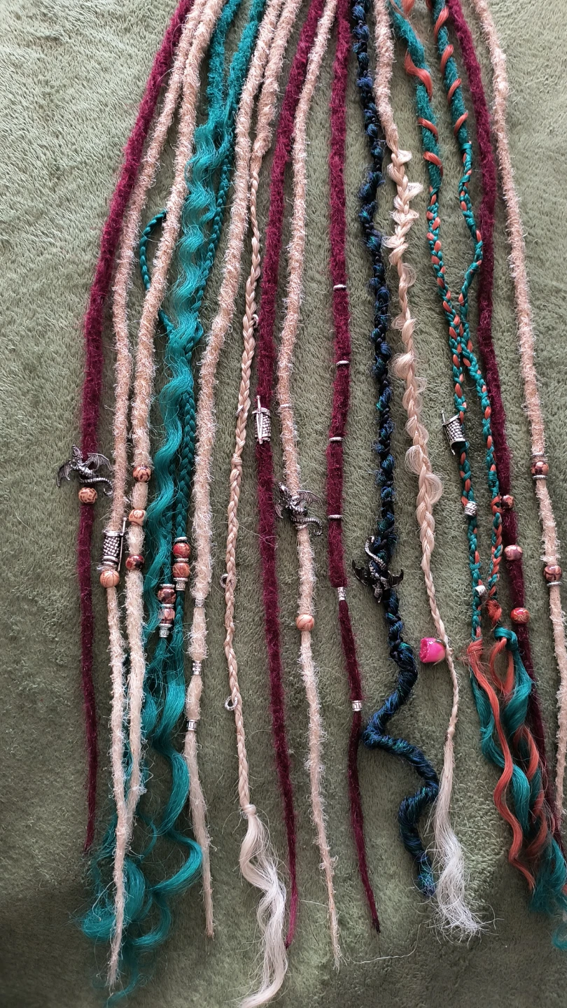 Handmade Dreadlock Extensions with Charms - photo 2