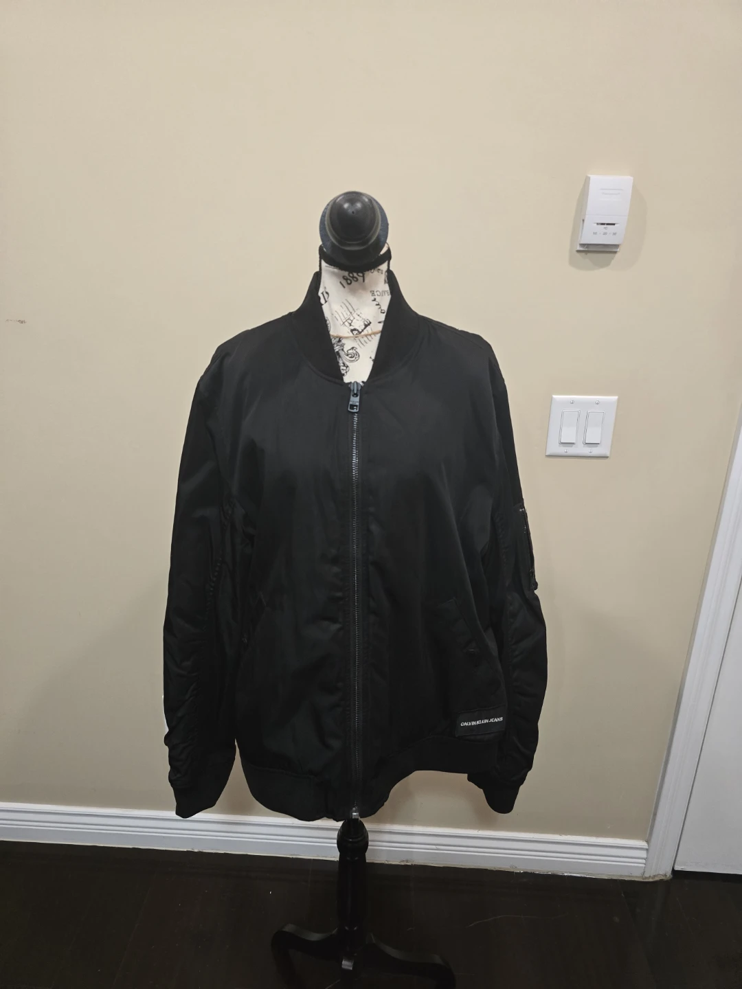 Calvin Klein Black Bomber Jacket