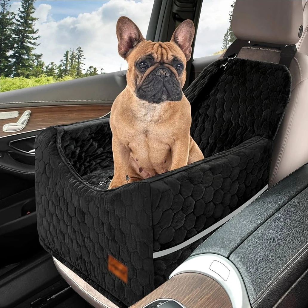 Black Dog Car Seat Booster with Cushion (17"x17"x19")