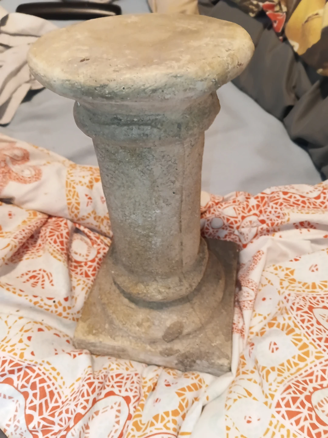 Vintage Stone Pedestal Plant Stand - photo 4