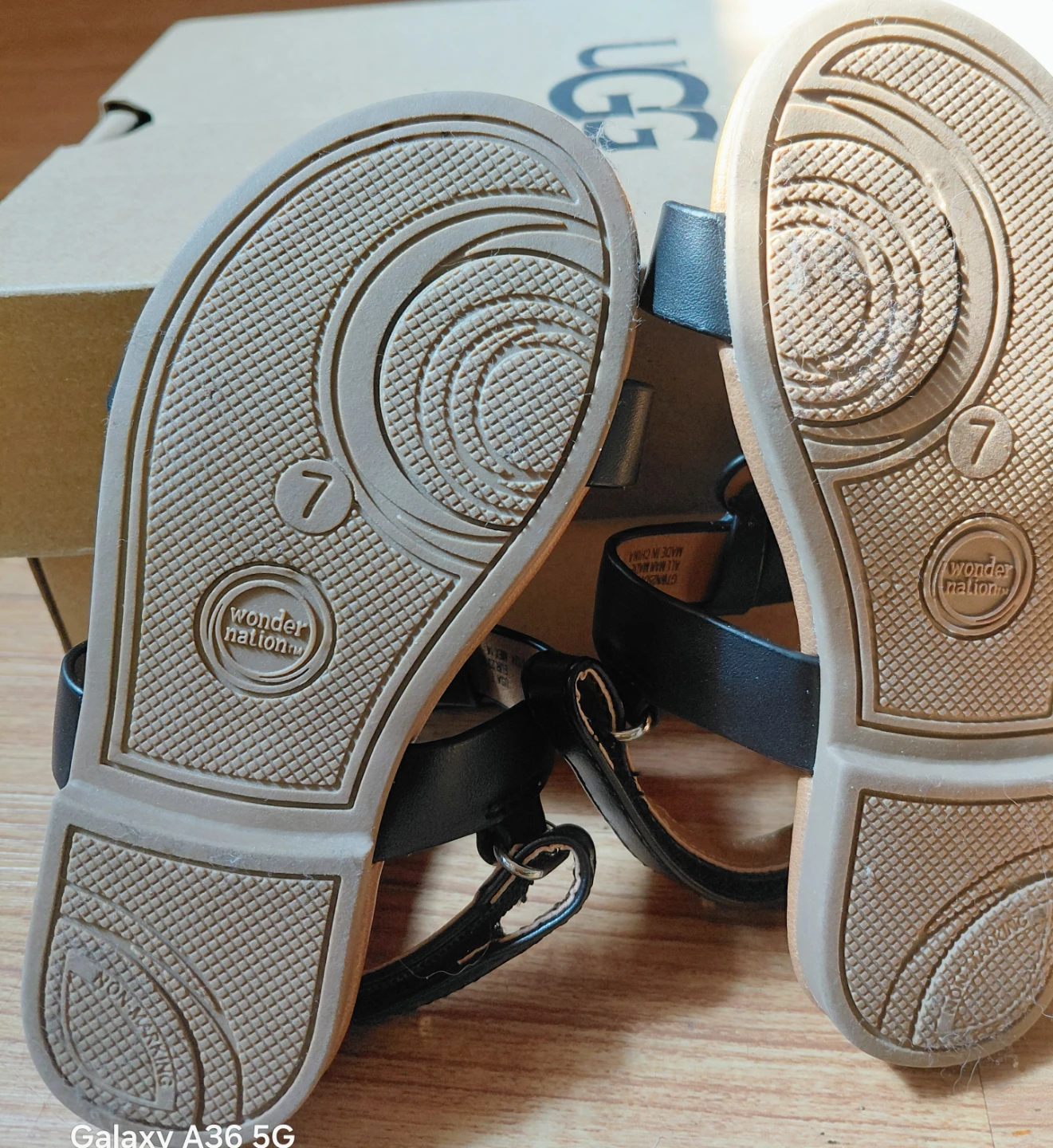 Wonder Nation Black Braided Strap Sandals - photo 2