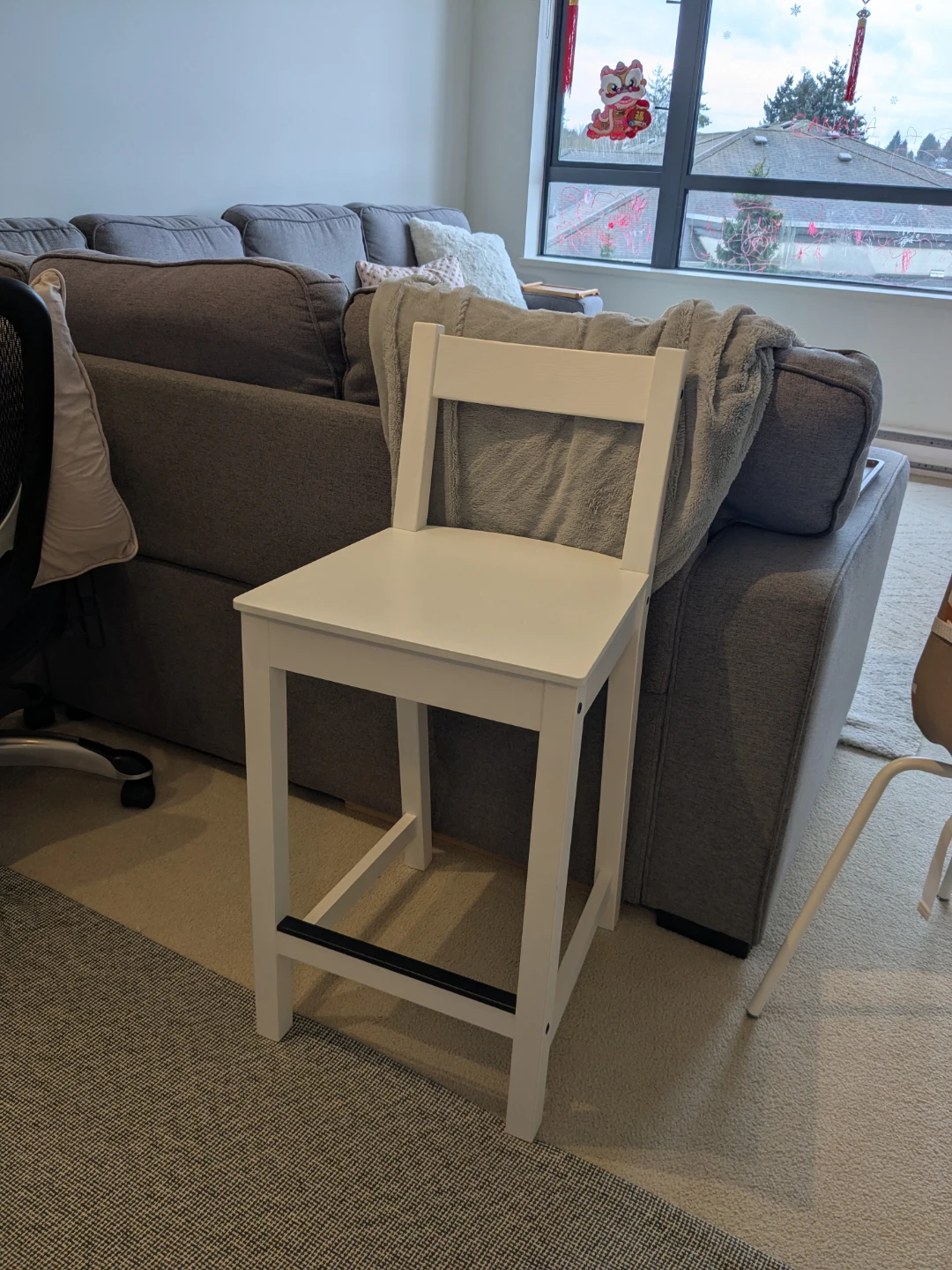Brand New Ikea NORDVIKEN Bar stool with backrest