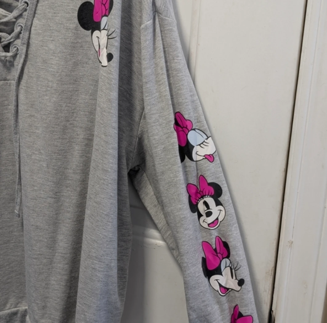 Disney Minnie Mouse Grey Lace-Up Hoodie - photo 2