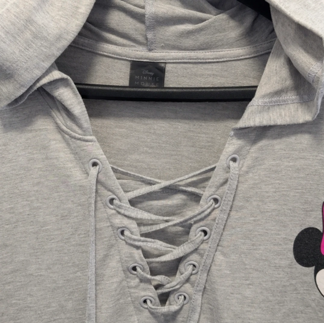 Disney Minnie Mouse Grey Lace-Up Hoodie - photo 3