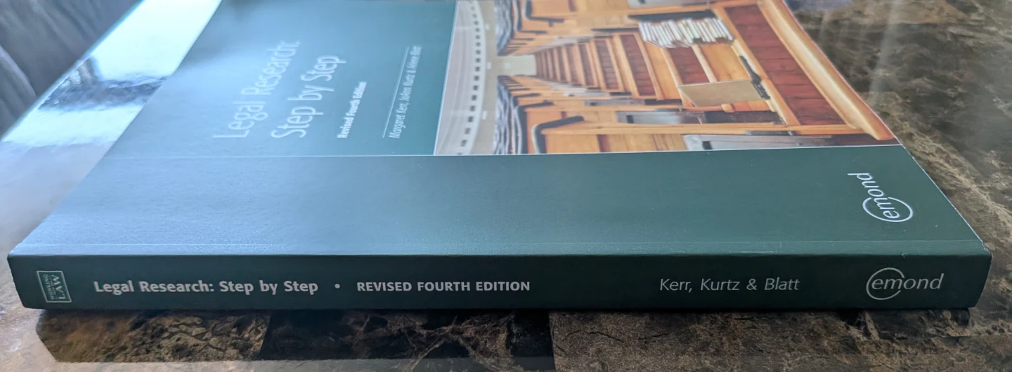 Legal Research: Step by Step Revised Fourth Edition Book - photo 2