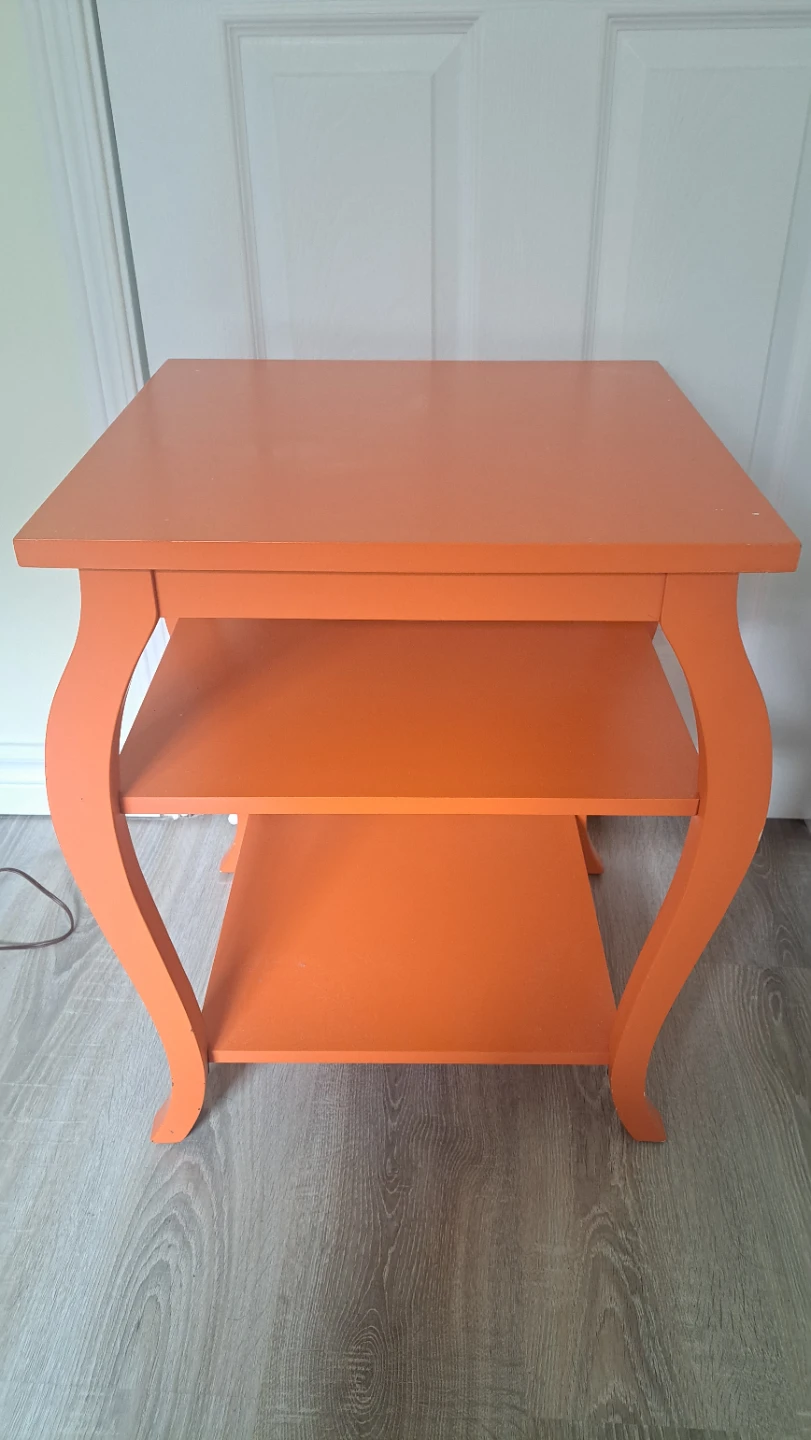 Orange 2-Tier Side Table