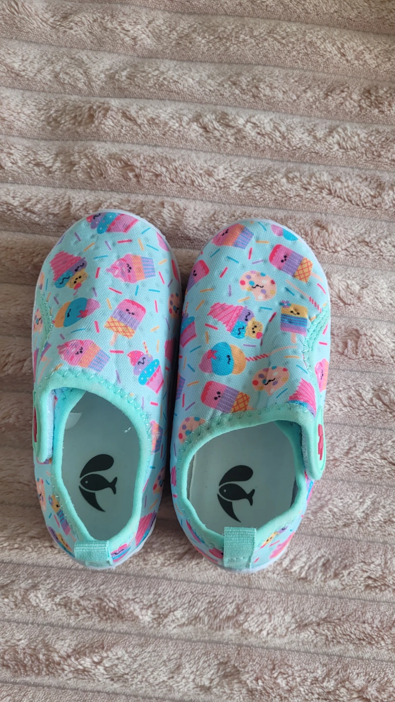 Kids' Aqua Shoes with Cupcake Print