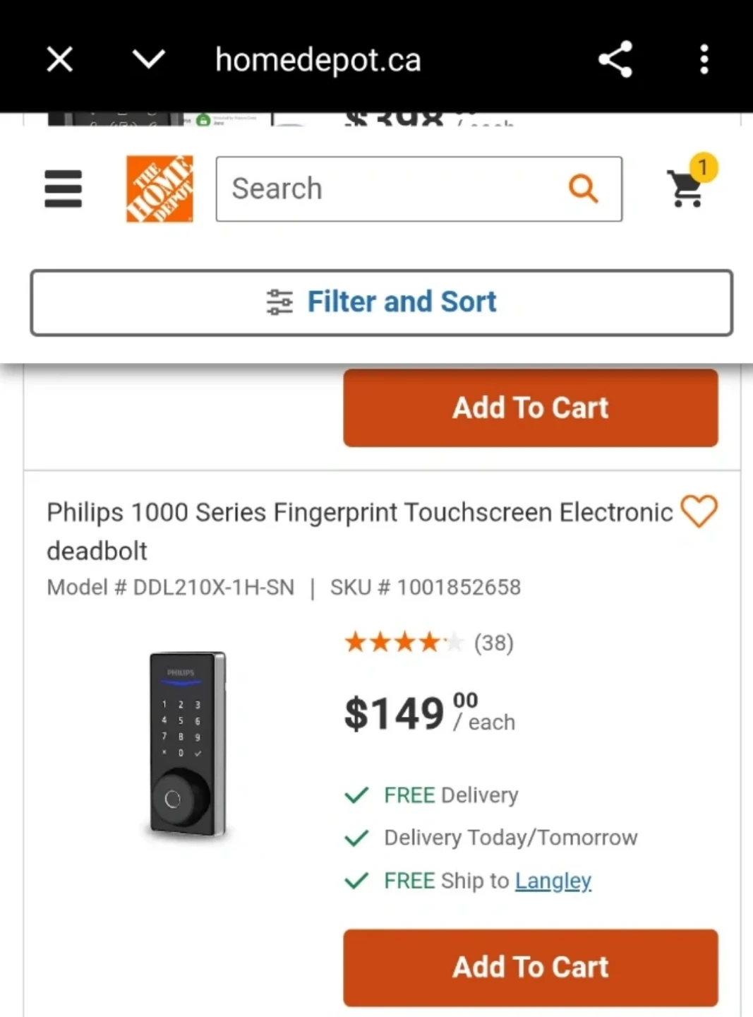 Philips 1000 Series Electronic Deadbolt
