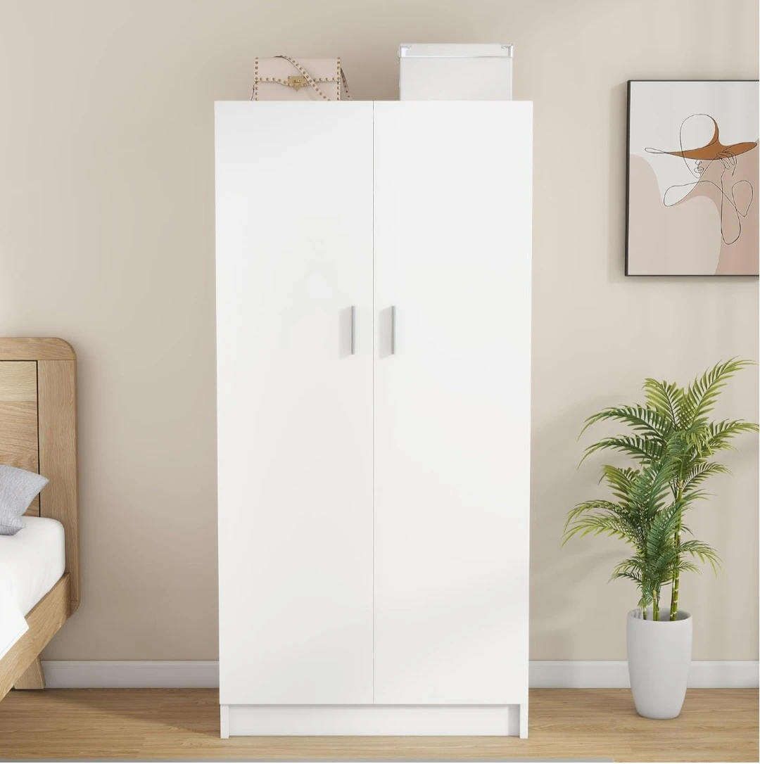 White Two-Door Storage Cabinet