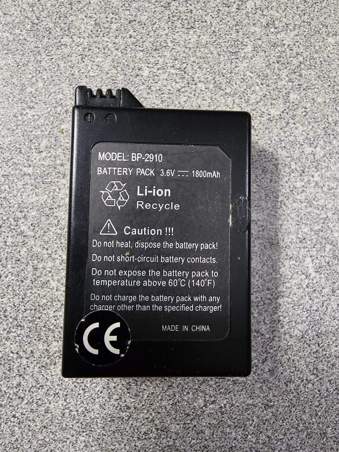 BP-2910 Battery Pack 3.6V 1800mAh