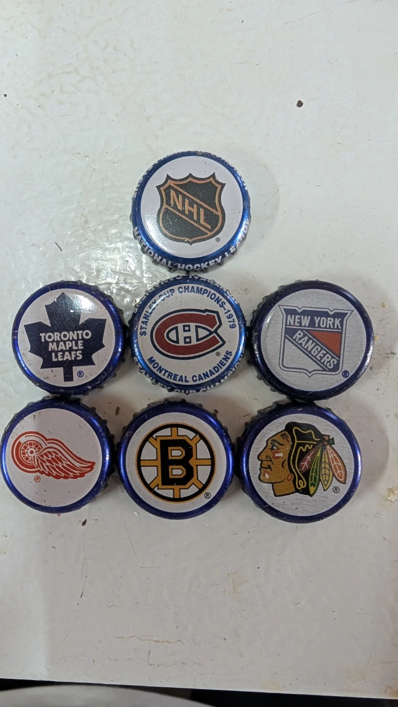 Vintage NHL Hockey Team Bottle Caps Collection - photo 2