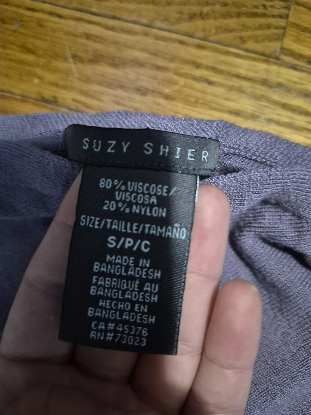 Suzy Shier Women's Purple Sweater Top S/P/C - photo 2