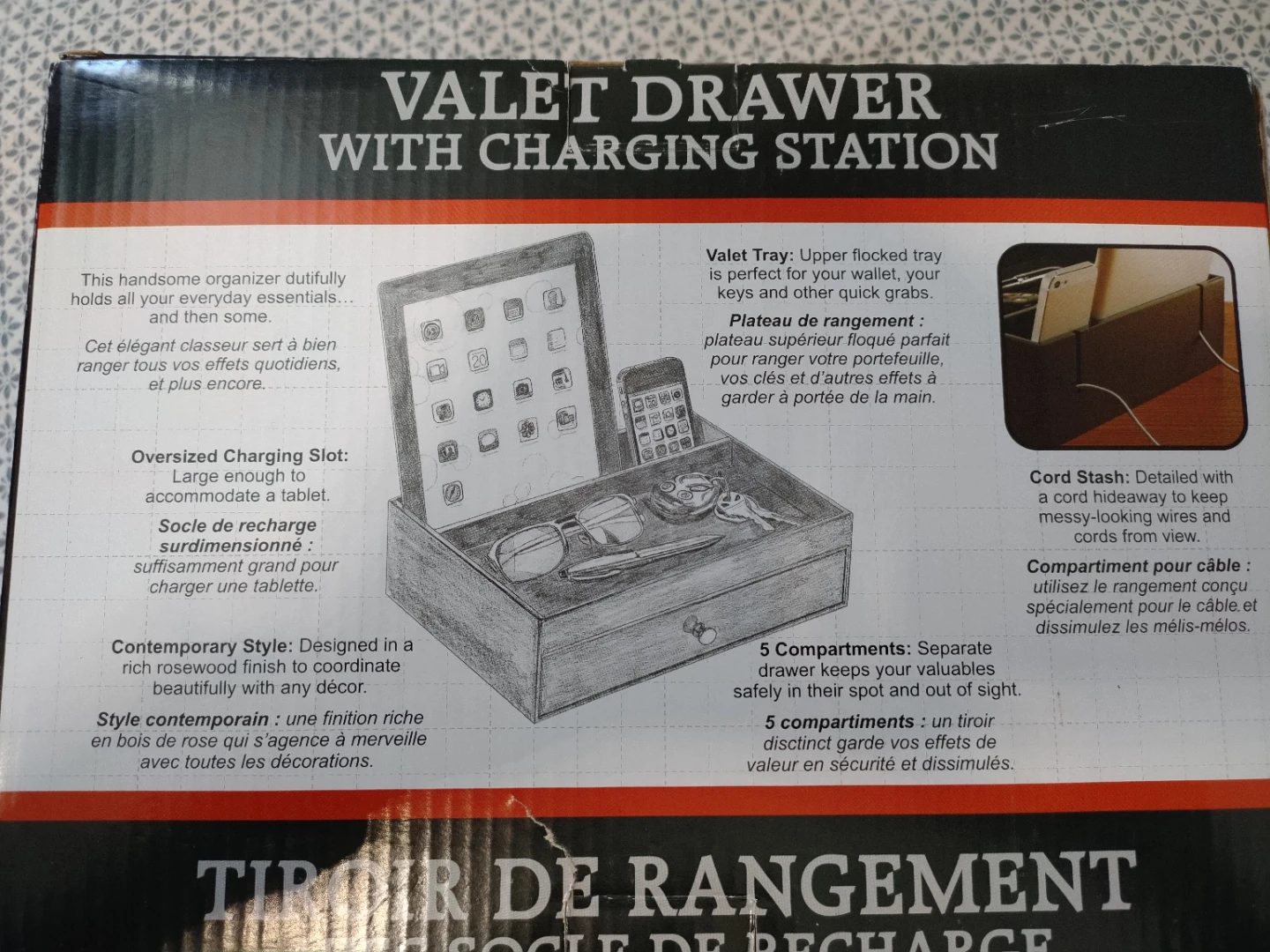 🧡 Valet Drawer with Charging Station - photo 2
