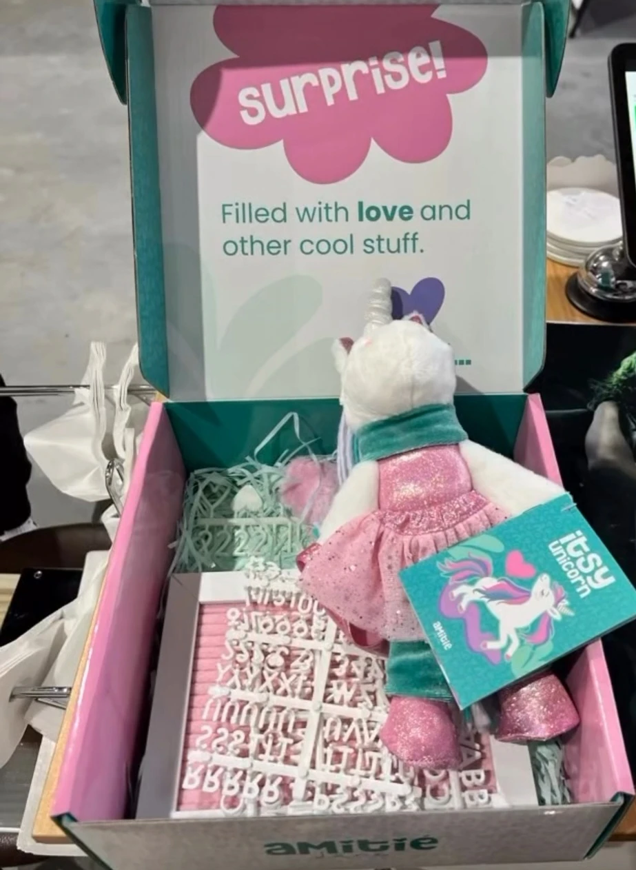 Amittie Lane Itsy Unicorn Stuffed Animal Gift Box