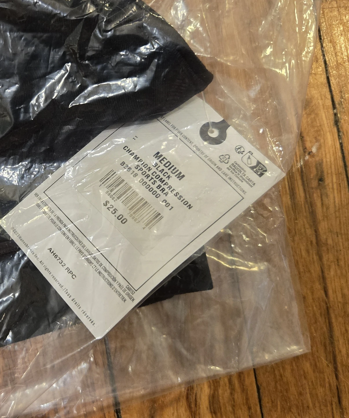 Champion Black Sports Bra Medium - photo 2