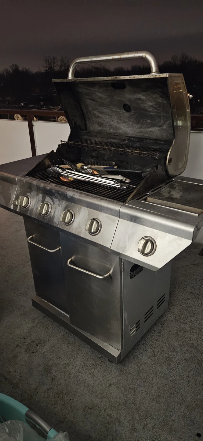 Master Forge 4-Burner BBQ Grill $100