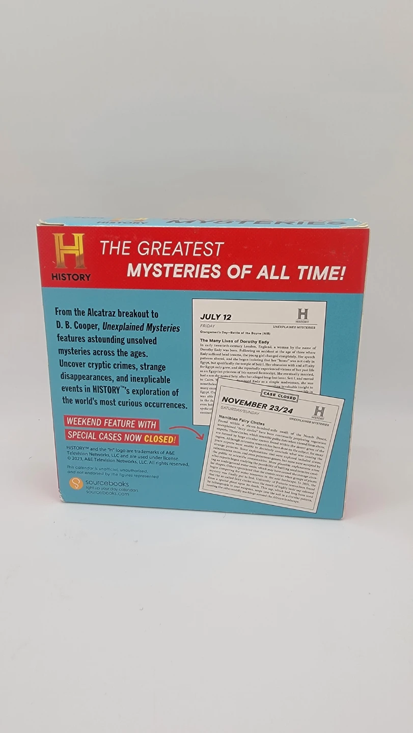 History Channel Unexplained Mysteries 2024 Boxed Desk Calendar - photo 3