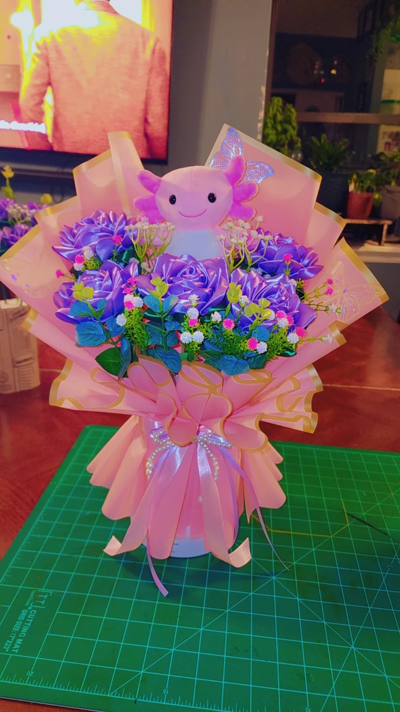 Axolotl Plush Flower Bouquet