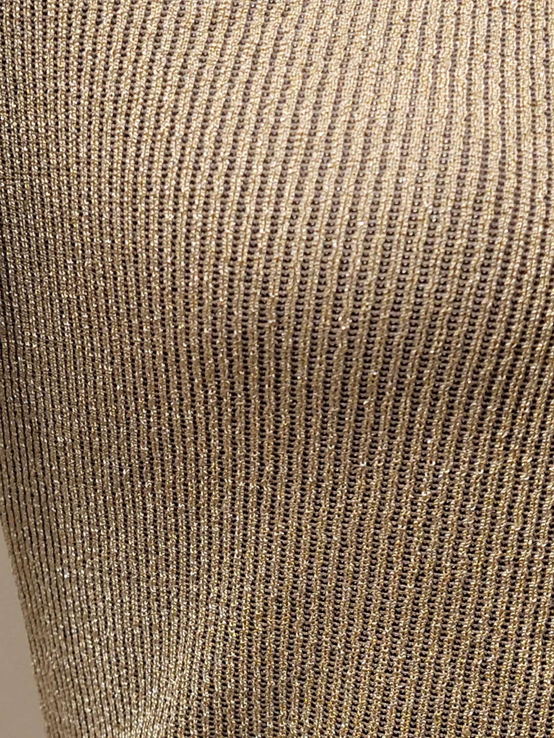 Gold Sparkle Knit Long Sleeve Top - Size S - photo 3