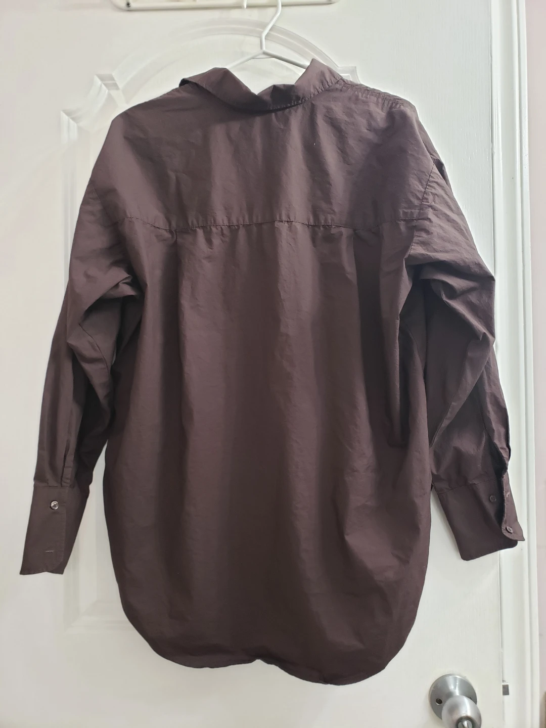 H&M oversized Brown Button-Up Shirt - Size S - photo 2