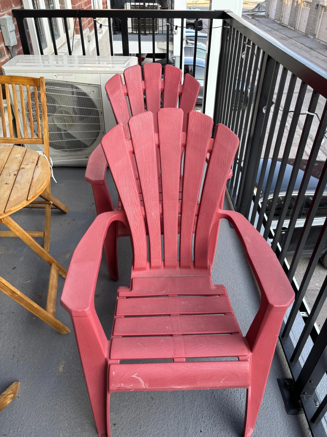 Red Adirondack Chairs (Set of 2)