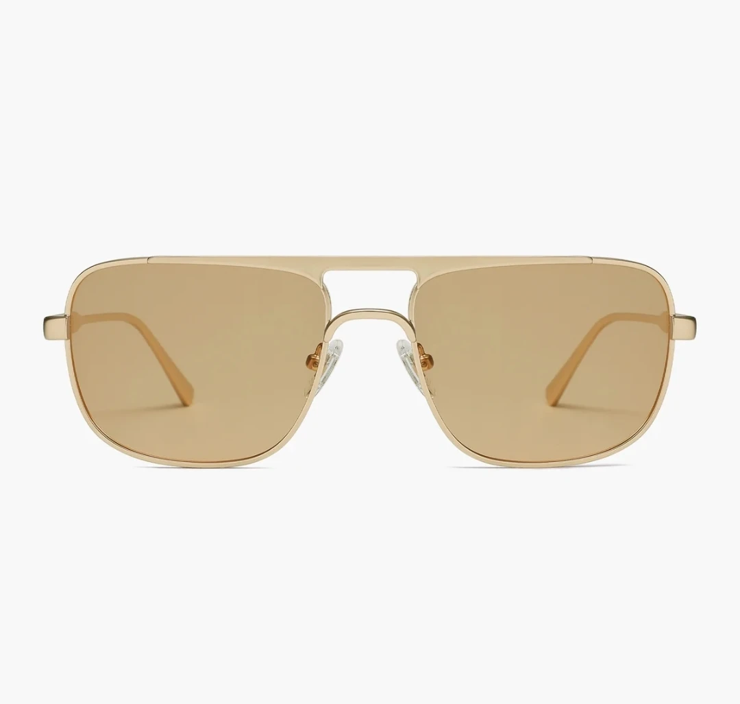 Aviator Style Sunglasses Polarized UV400 Metal Frame Rectangle