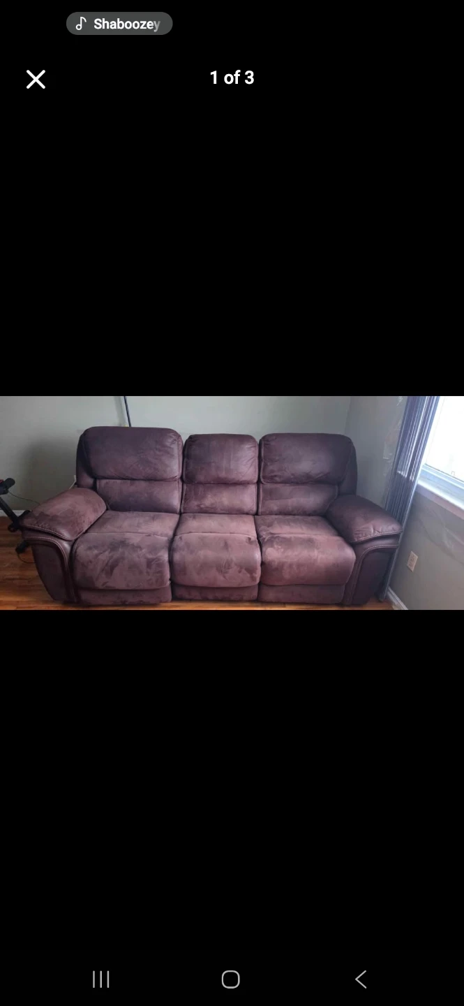 Brown Reclining Sofa from Raymour and Flanigan