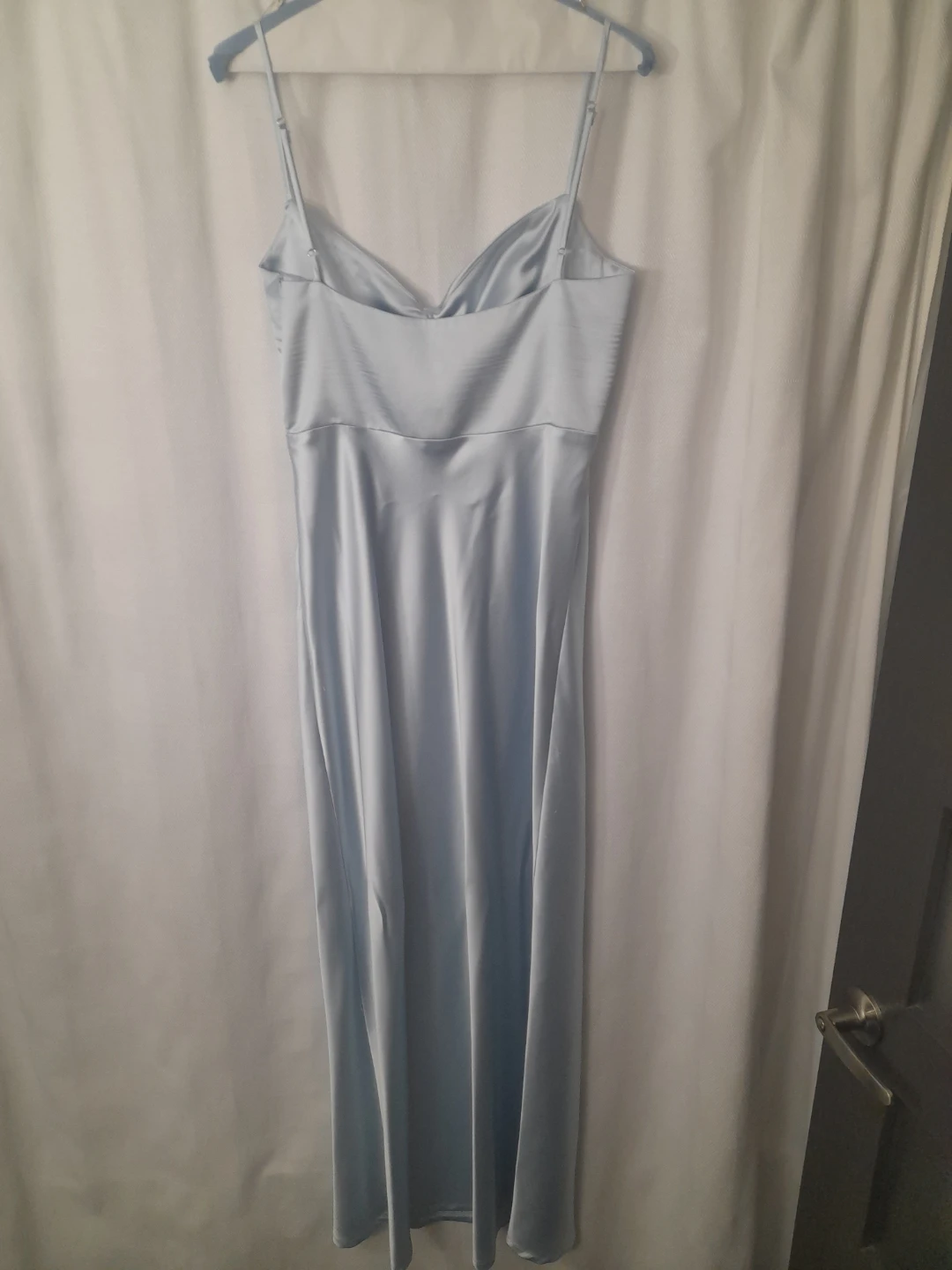 Powder Blue Satin Slip Dress Size M - photo 2