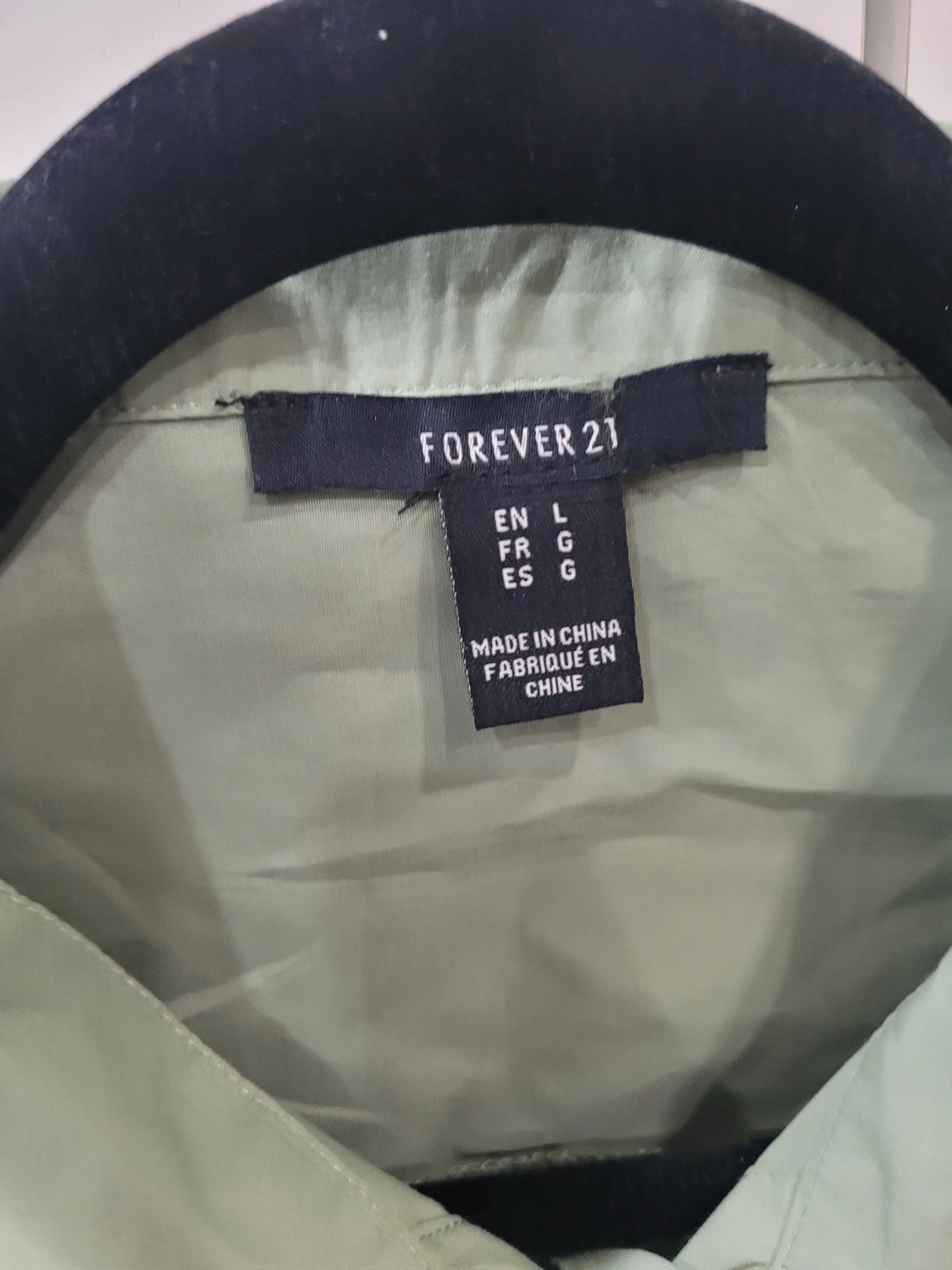 Forever 21 Button-Up - Green, Size L (Lowest Price I'm Going) - photo 3