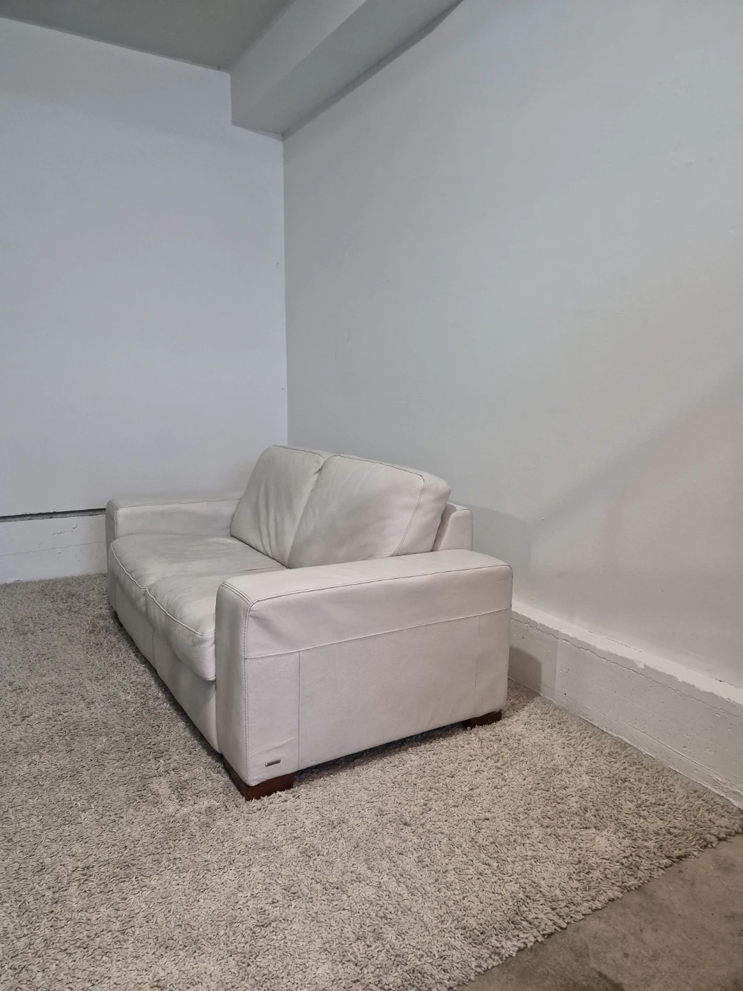 Natuzzi Real Leather 2 Seater Loveseat Sofa - photo 3