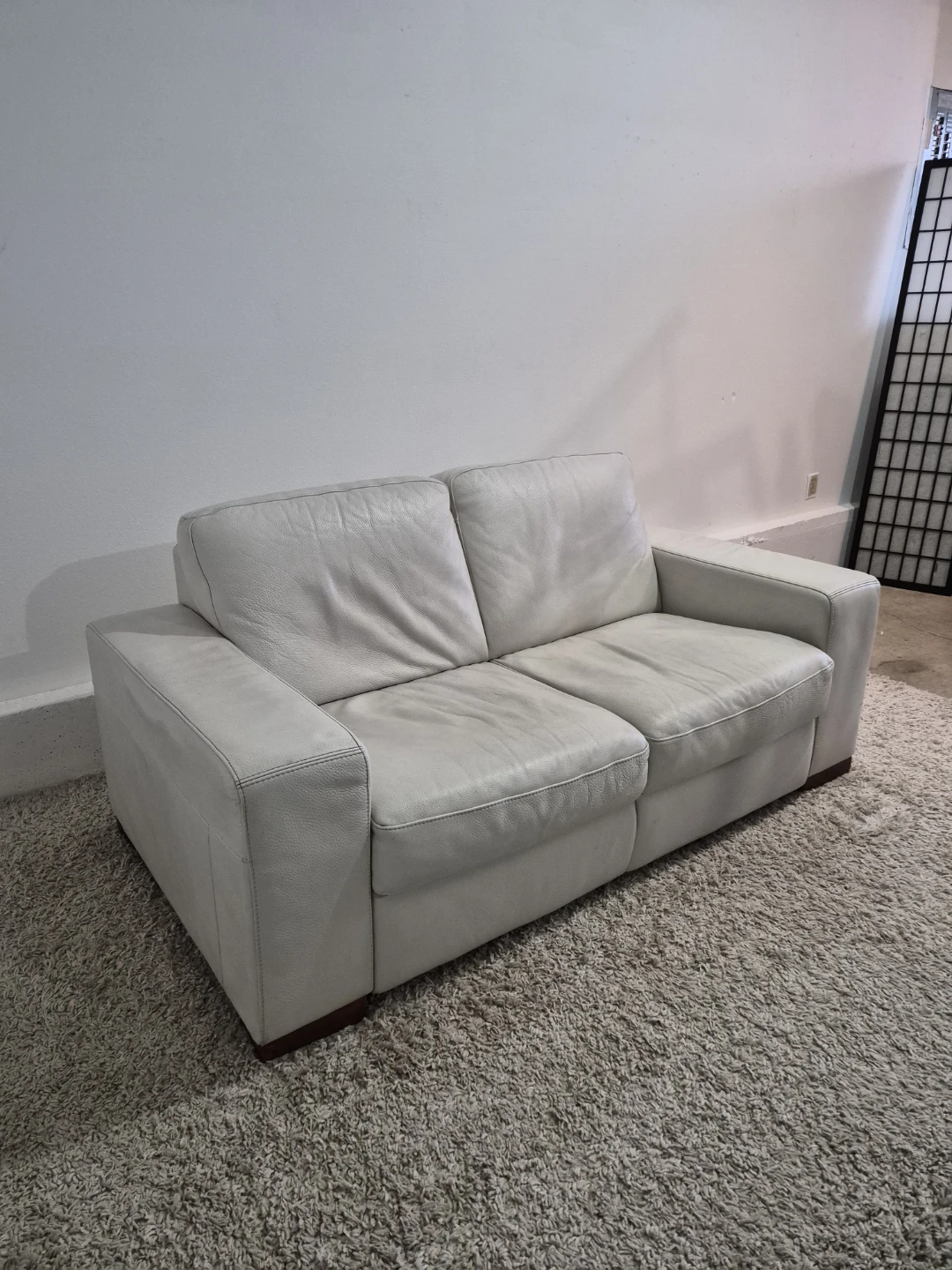 Natuzzi Real Leather 2 Seater Loveseat Sofa - photo 5