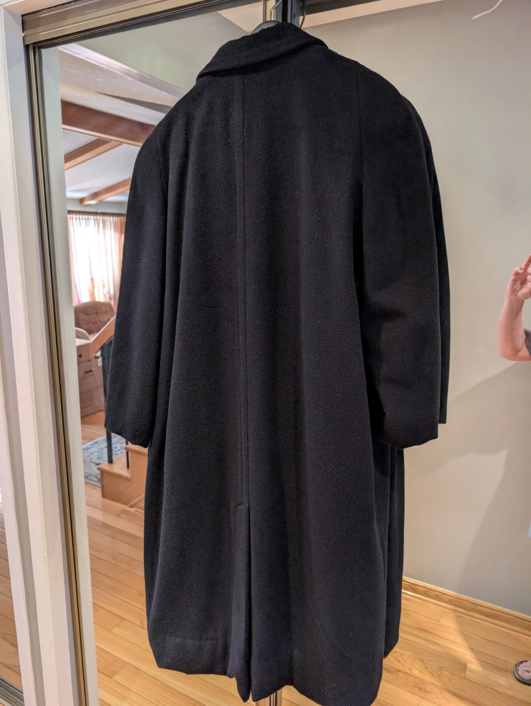 Ladies Black Wool Blend Coat Size 12 - photo 3