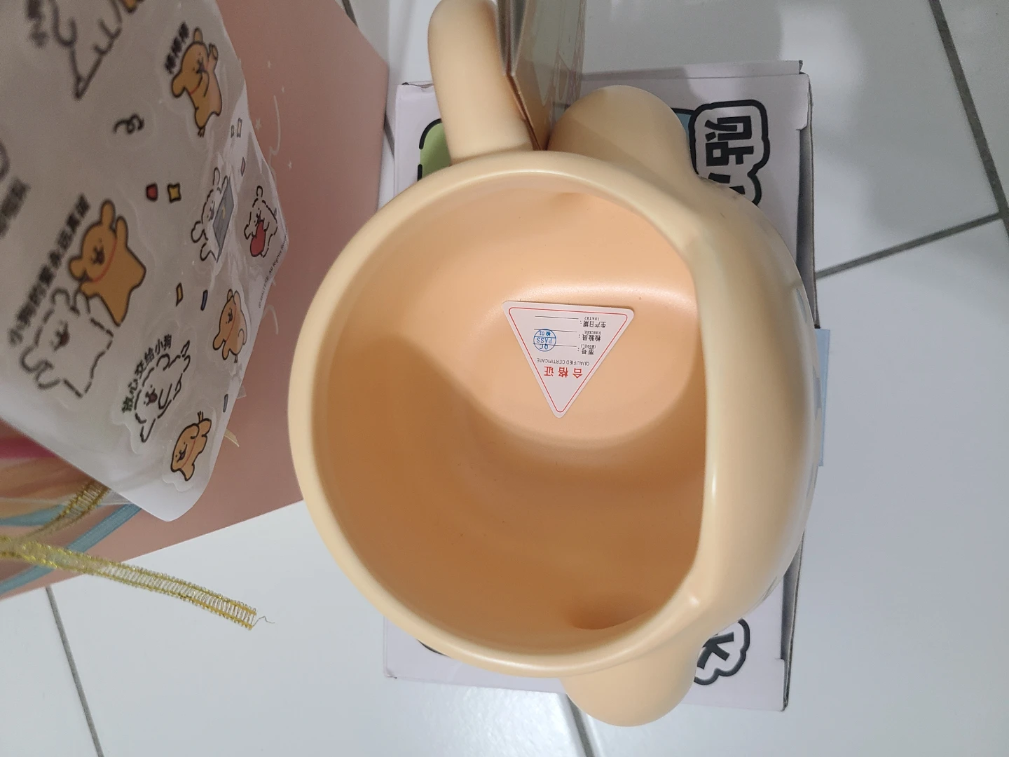 Cartoon Dog Ceramic Mug with Stickers - photo 4