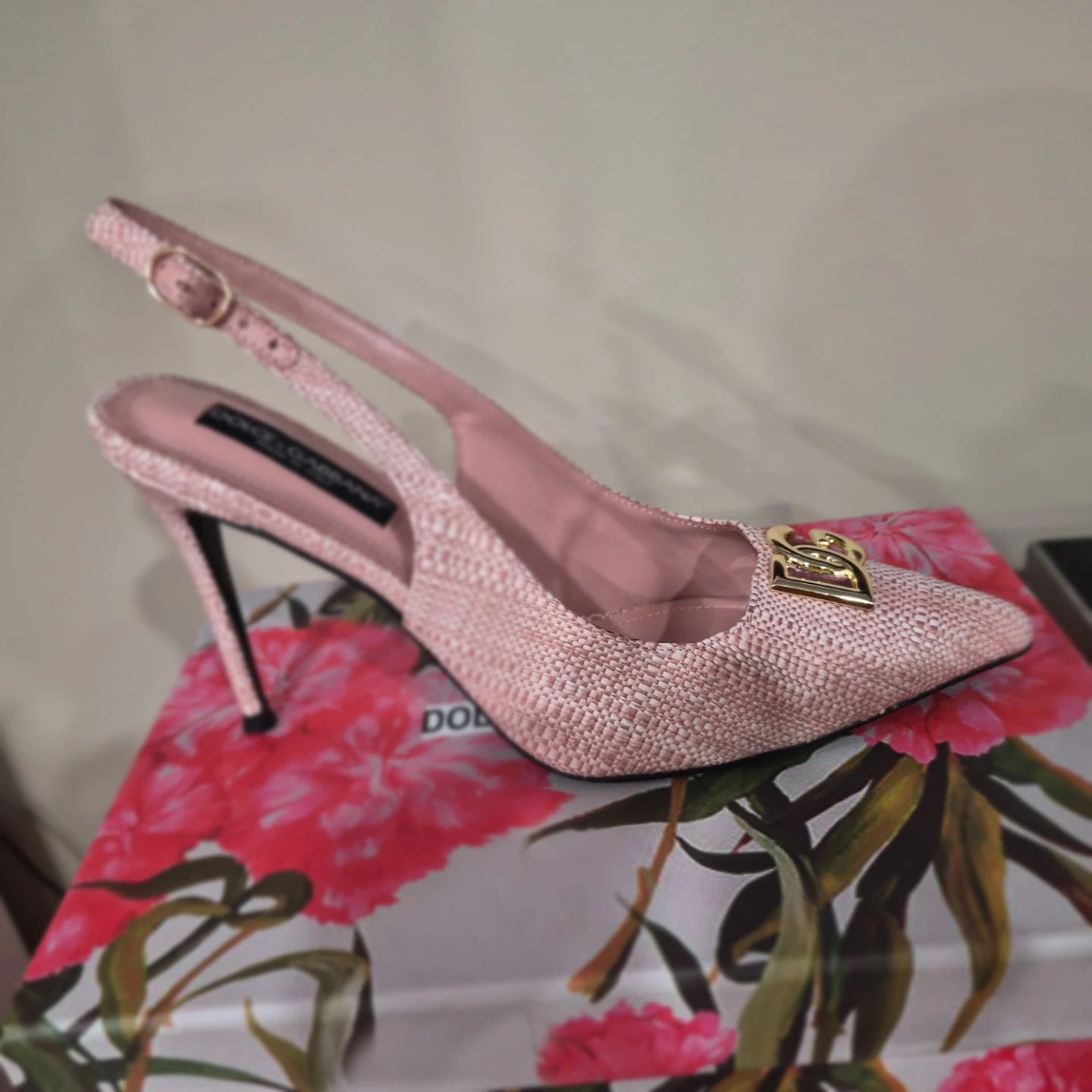 Dolce & Gabbana Pink Slingback Heels