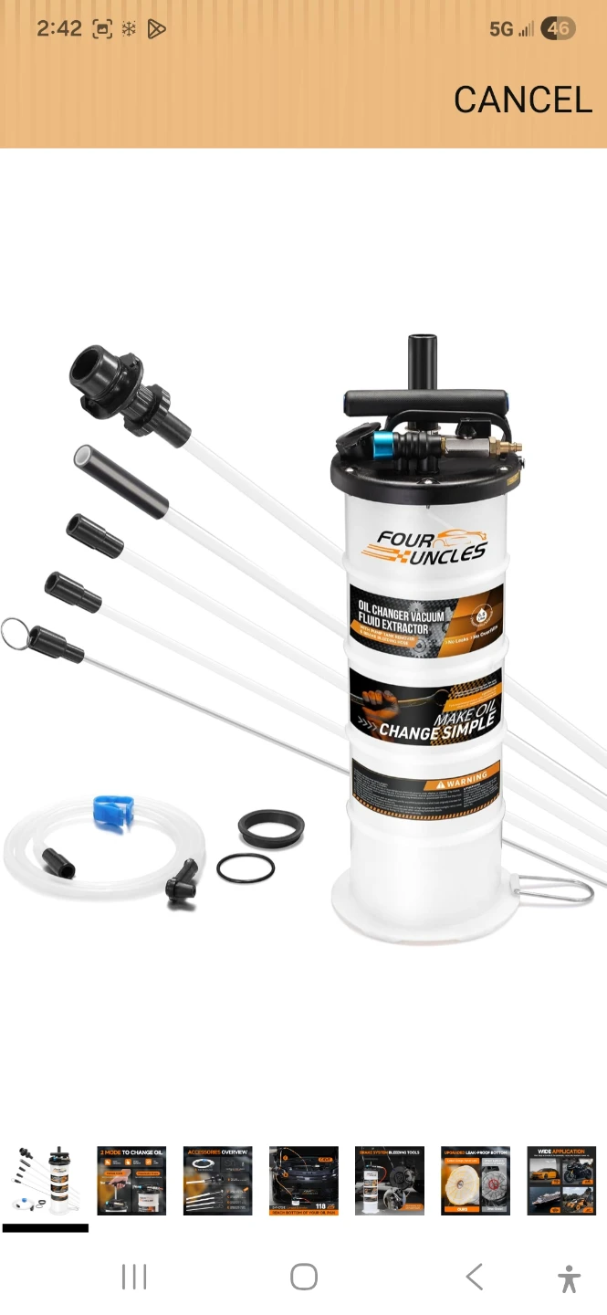 Four Uncles 2-Mode Oil Changer Vacuum Fluid Extractor