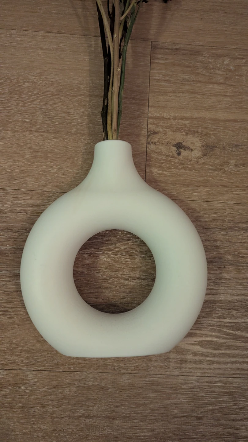White Doughnut Vase