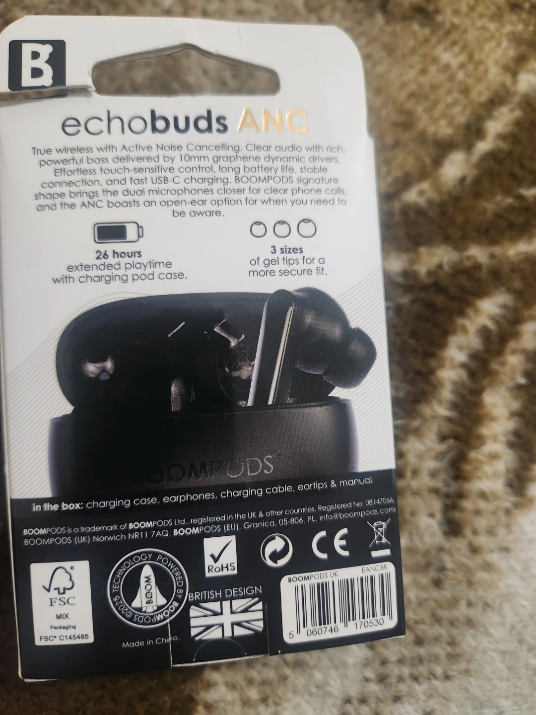 BOOMPODS echobuds ANC True Wireless Earbuds - photo 4