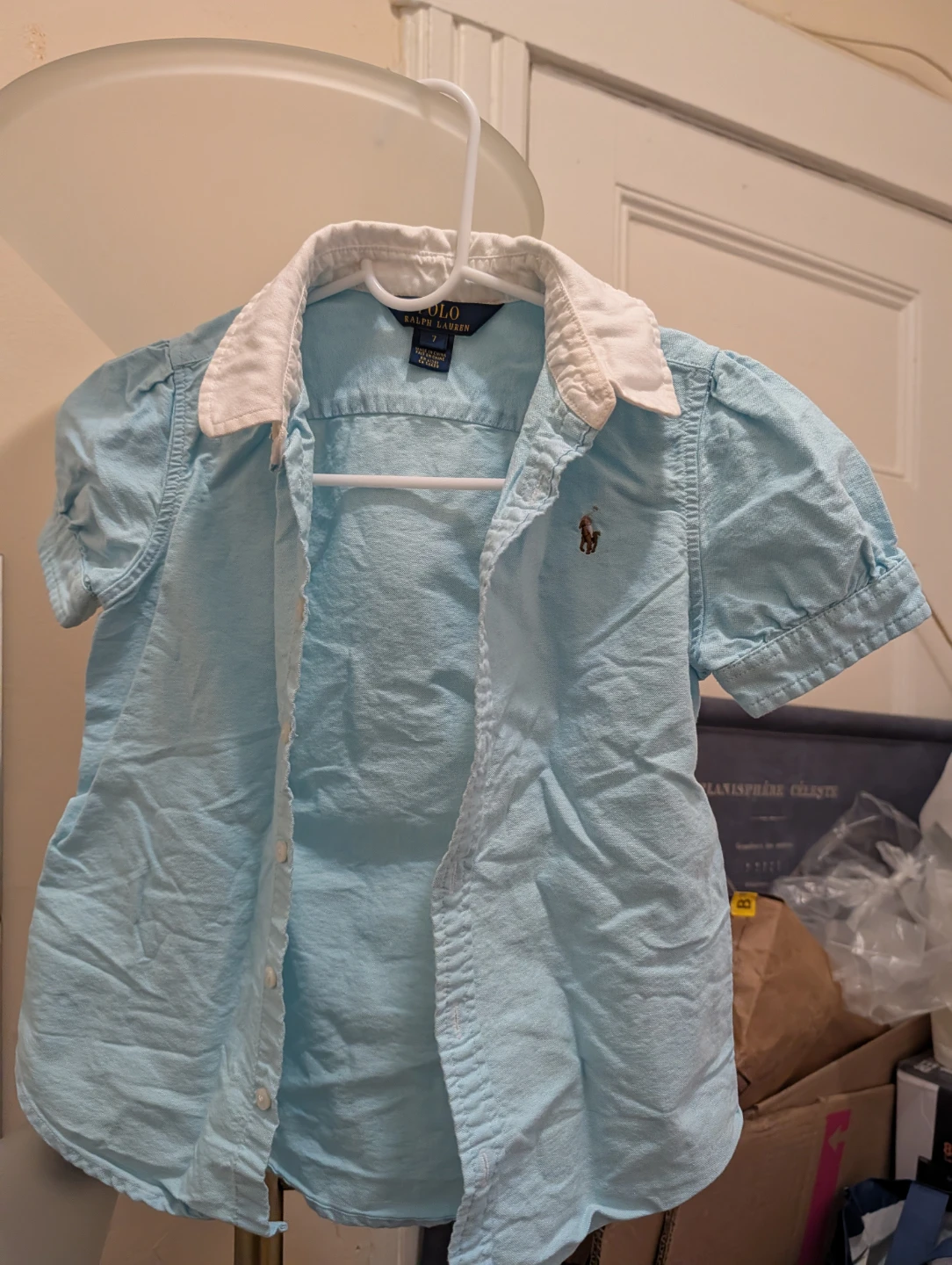 Polo Ralph Lauren Baby Blue Short Sleeve Button-Up Shirt
