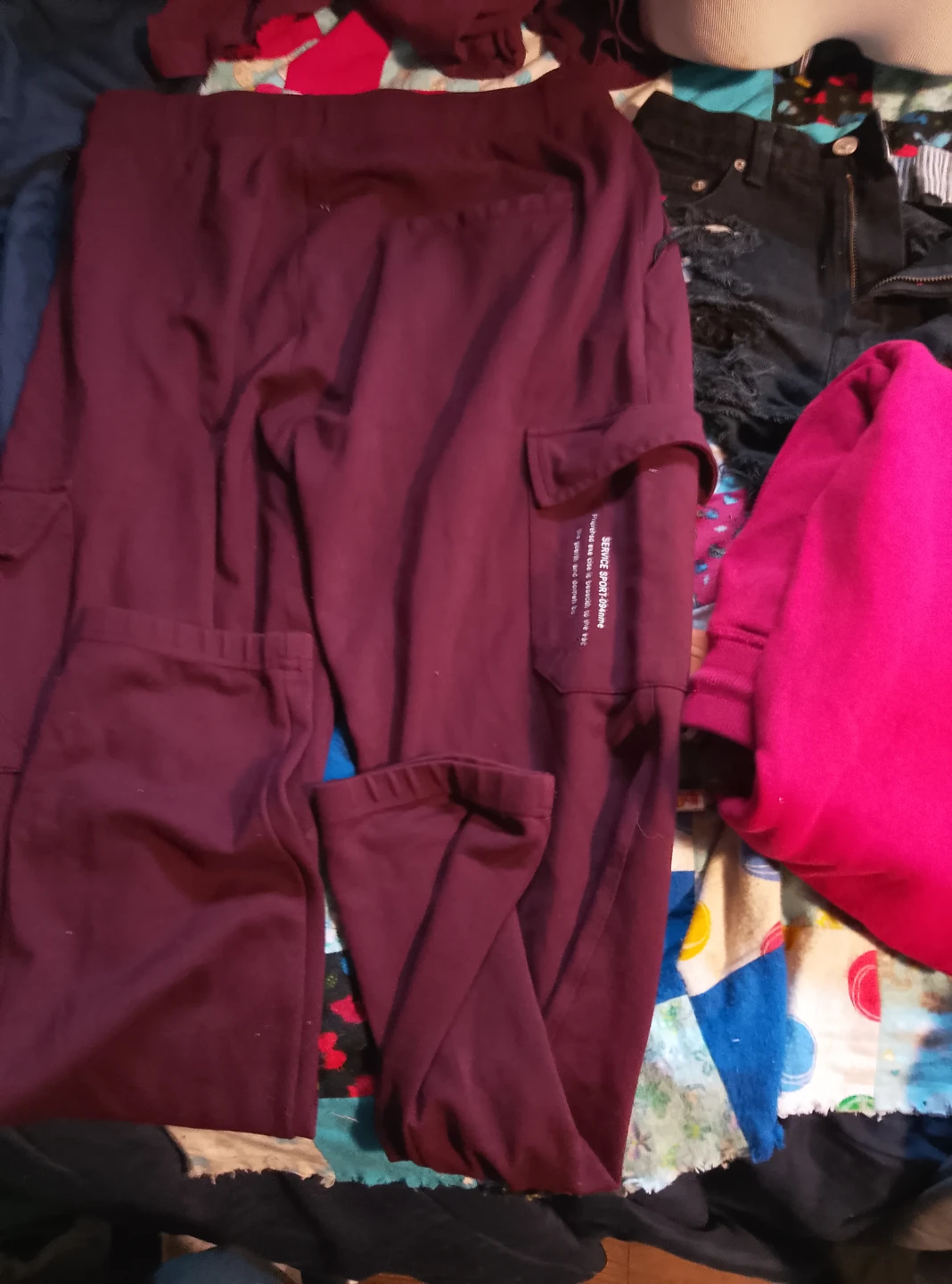 Maroon Cargo Pants and shirt - photo 3