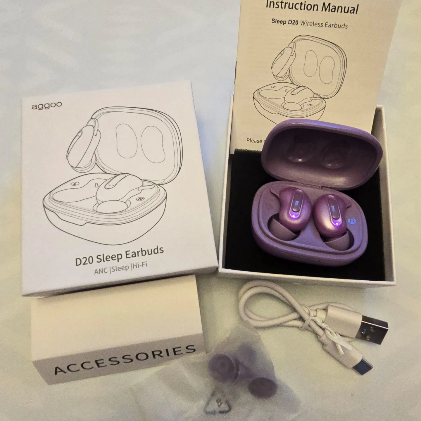 🎵 Sleep Earbuds (Purple) Wireless ANC Hi-Fi - photo 4