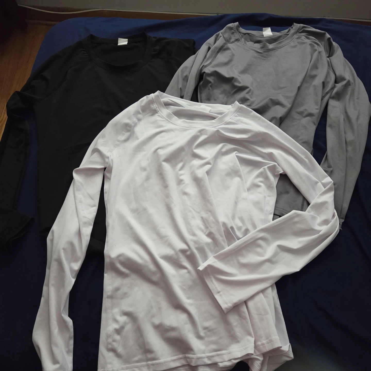 Womens Long Sleeve Athletic Shirts - Set of 3 - Size S