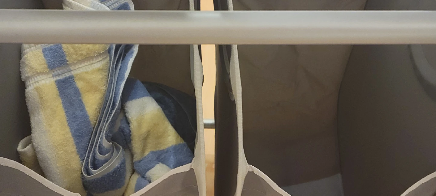 Double Laundry Sorter Hamper with Wheels - photo 4