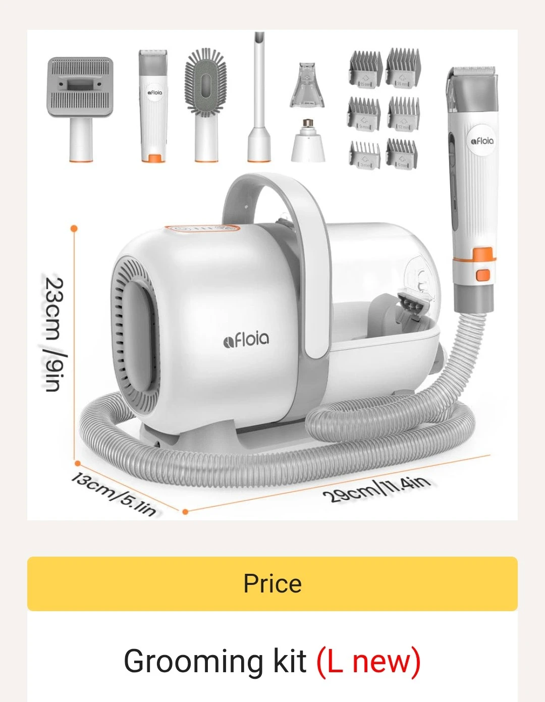 Floia Pet Grooming Vacuum Kit with Accessories - photo 2
