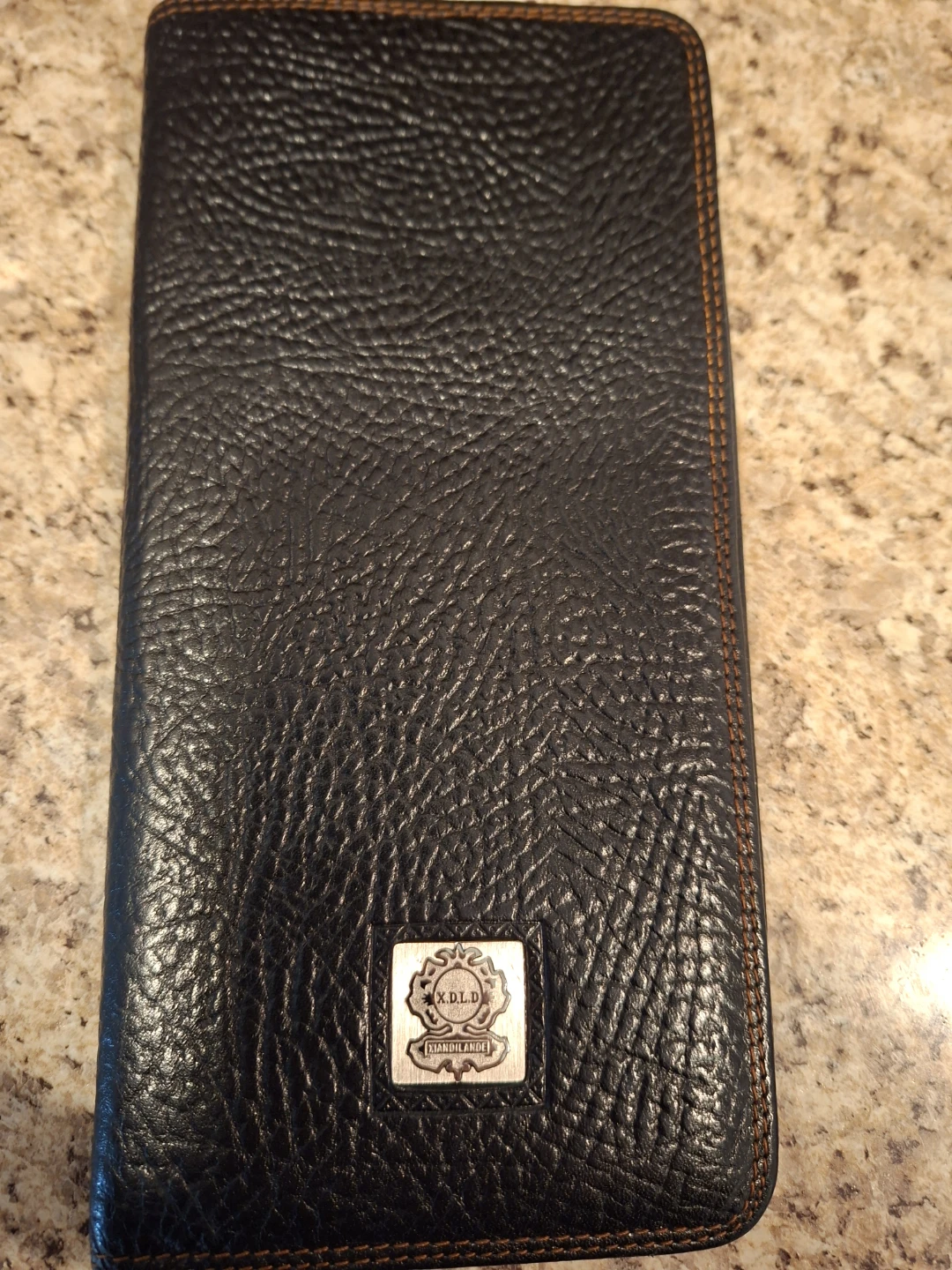 X.D.L.D. Paris Black Leather Bifold Wallet