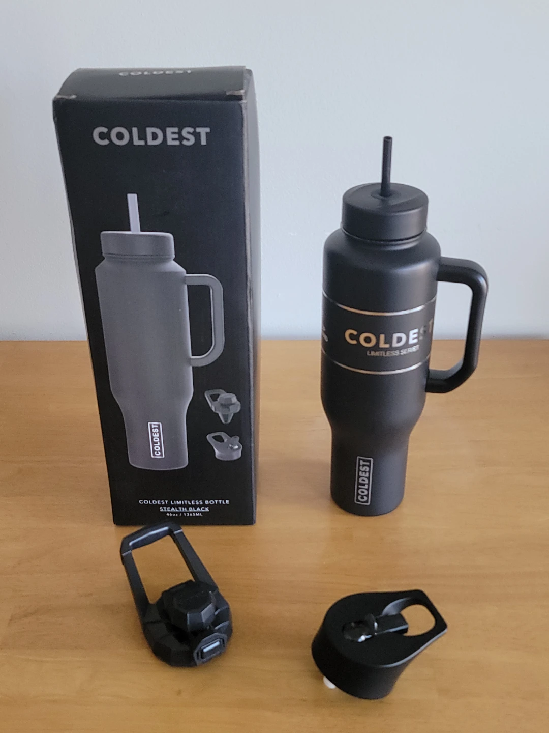 Coldest Limitless Bottle Stealth Black 46oz New