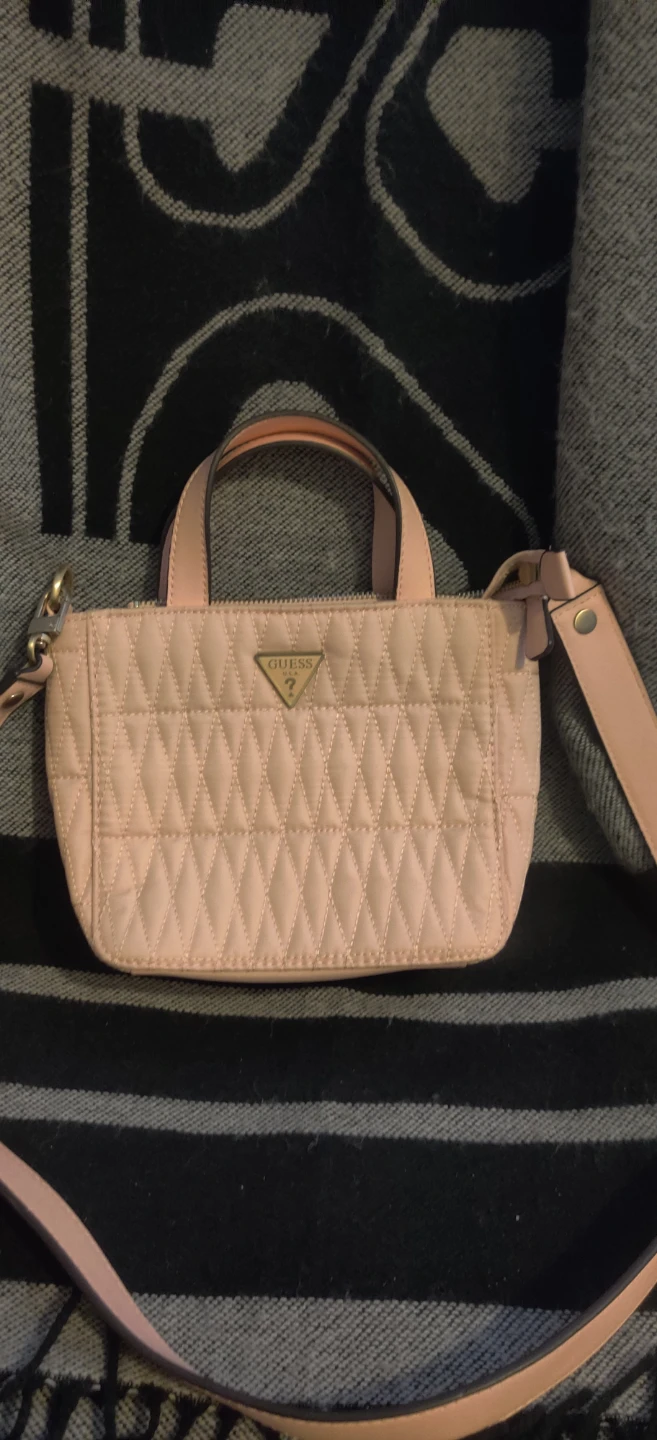 Guess Pink Quilted Mini Handbag