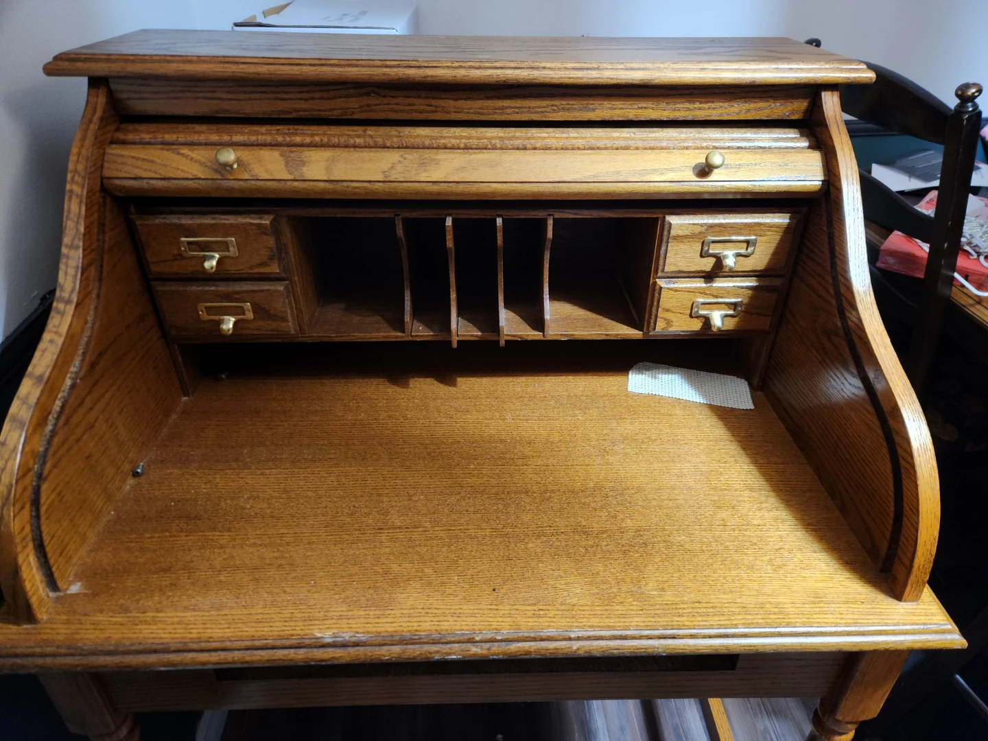 Vintage Oak Roll-Top Desk